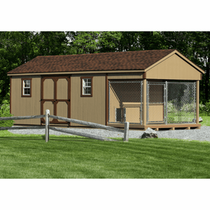 10 x 24 Outdoor Dog Kennel with Shed