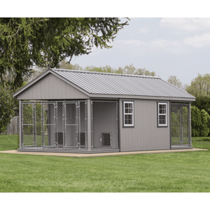 Back Picture of 12 x 24 Commercial Dog Kennel