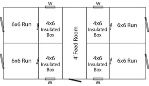 Picture of 12 x 24 Commercial Dog Kennel Floor plan