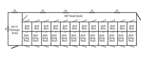 Picture of 14x54 commercial dog kennel floor plan