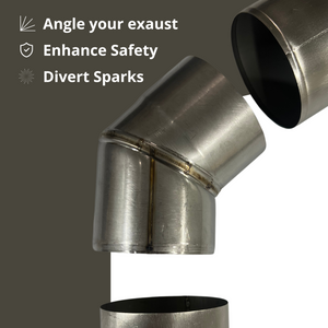 Picture of Angled Stove Chimney Pipe - 45 Degree Angle Features