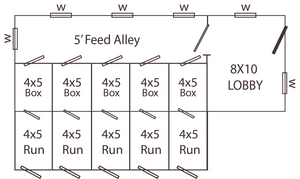 Picture of 20x28 commercial dog kennel floor plan