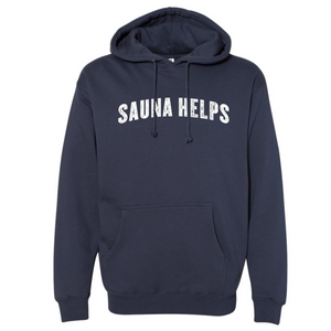 Slate Blue Sauna Helps Hoodie