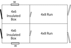 Picture of 8 x 14 Outdoor Dog Kennel 2 Box dimensions