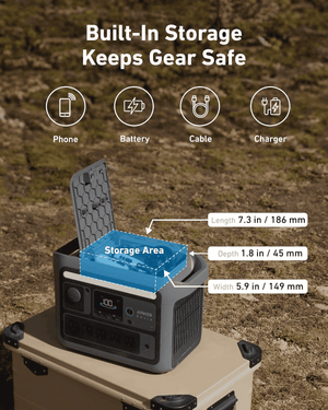 Anker SOLIX C800 Built-In Storage