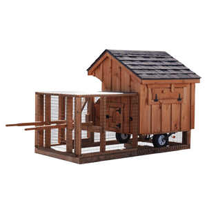 Backside Picture of The Hen House Collection Q34T Tractor Chicken Coop