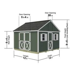 Backyard Basecamp Walk-In Door Model Dimensions