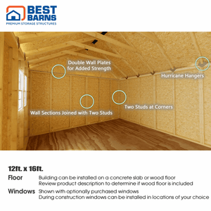 Best Barns Crafters Connection Door Eave Offset Interior 2