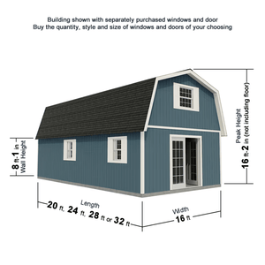 Best Barns Handcrafted Homestead Series Storage Barns XL Dimensions
