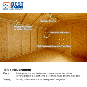 Best Barns Handmade Haven Door Eave interior 1