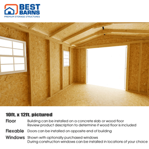 Best Barns Handmade Haven Door Gable Interior 1