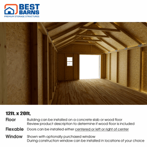 Best Barns Shedquarters Gable Door Interior 2