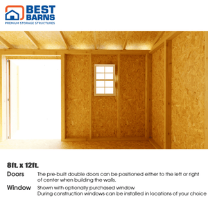 Best Barns Sophisticated Salt Box Shed With Door and Window Interior