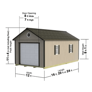 Tailored Titan Series Garage Kits Standard Dimensions