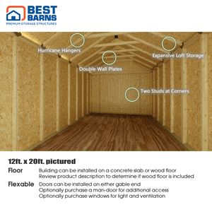 Best Barns Tailored Titan Transom Doors Interior 2