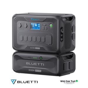 Bluetti AC300 with B300K Battery angled view 2