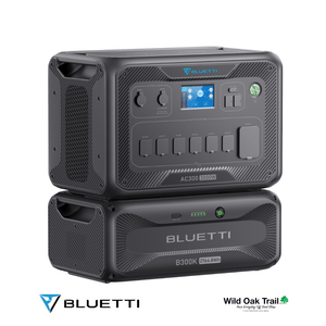 Bluetti AC300 with B300K Battery angled view