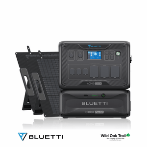 Bluetti AC500 with B300K Battery and two 200W Solar panels