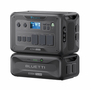Bluetti AC500 with B300K Battery left angled view