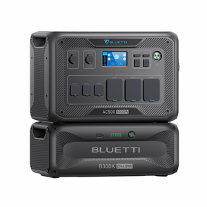 Bluetti AC500 with B300K Battery right angled view
