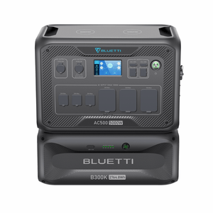 Bluetti AC500 with B300K Battery top angled view