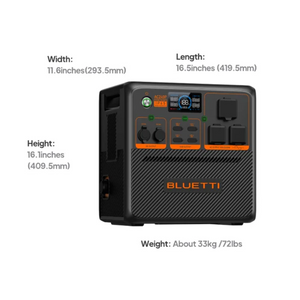 Bluetti AC240P Dimensions and Weight