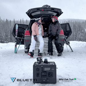 Bluetti AC60 used while car camping in snow