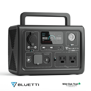 Bluetti EB3A angled close up view with handle