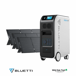 Bluetti EP500 Pro with three 350W solar panels