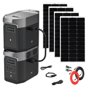 Picture of EcoFlow DELTA 2 + DELTA 2 Smart Extra Battery + 4 100 Watt 12V Portable Rigid Solar Panel Bundle