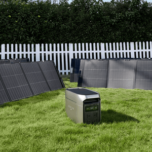EcoFlow DELTA 3 Max Plus Portable Power Station solar charging outdoors