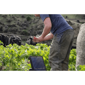 Gallagher S200 Solar Fence Charger being set up