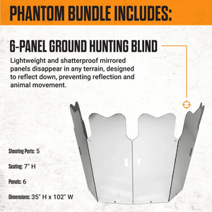 GhostBlind Phantom 35" Mirror Ground Blind - Dimensions and Specs