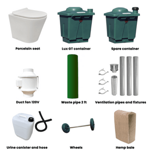 Picture of Green Toilet Lux 120 Composting Toilet Inclusions