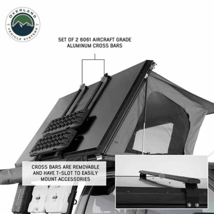 HD Sidewinder Side Load Aluminum Hard Shell Roof Top Tent Aluminum Cross Bars
