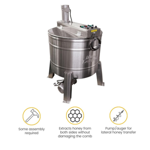 HH813 24 Frame Radial Mann Lake Honey Extractor with Auger additional features