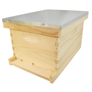 HK560 Unpainted 9 5/8" 8 Frame Traditional Complete Hive Kit