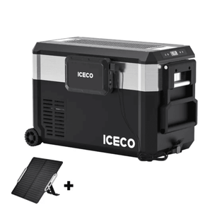 picture of ICECO JP40 Pro with pb250 and solar panel