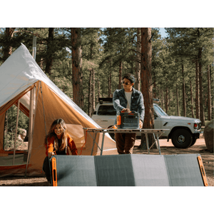 Jackery Explorer 1000 V2 being set up outdoors