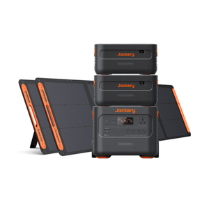 Jackery Explorer 2000 Plus with two battery packs and 200W solar panel
