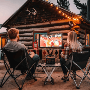 Jackery Explorer 300 powering game console outdoors