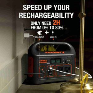 Jackery Explorer 300 wall charging time