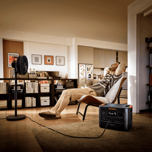 Jackery HomePower 3000 powering living room