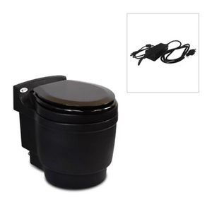 Picture of Laveo Dry Flush Portable Toilet with AC Power Option - Black