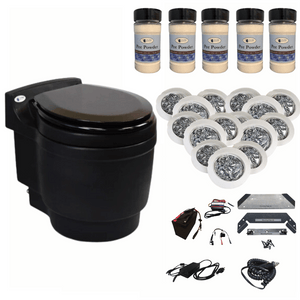 Picture of Laveo Dry Flush Portable Toilet Ultimate Bundle - Black