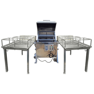 Mann Lake HH825 Horizontal 80 Frame Commercial Honey Extractor with tables and pump