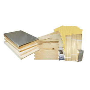 Mann Lake KD100 10 Frame 9 5/8" Unassembled Beehive Kit With Foundation Parts