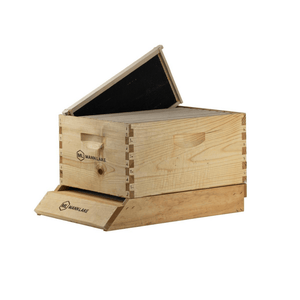 Mann Lake WP160 Premium 10 Frame Wax Dipped Complete Bee Hive Kit Lid Open