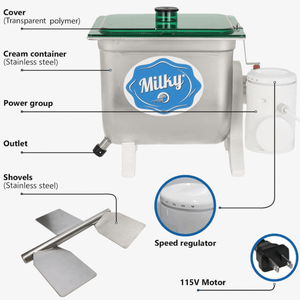 Milky Day Electric Butter Churn FJ10 labeled parts