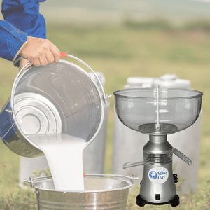 Milky Day Electric Cream Separator 100-19 115V with milk pouring